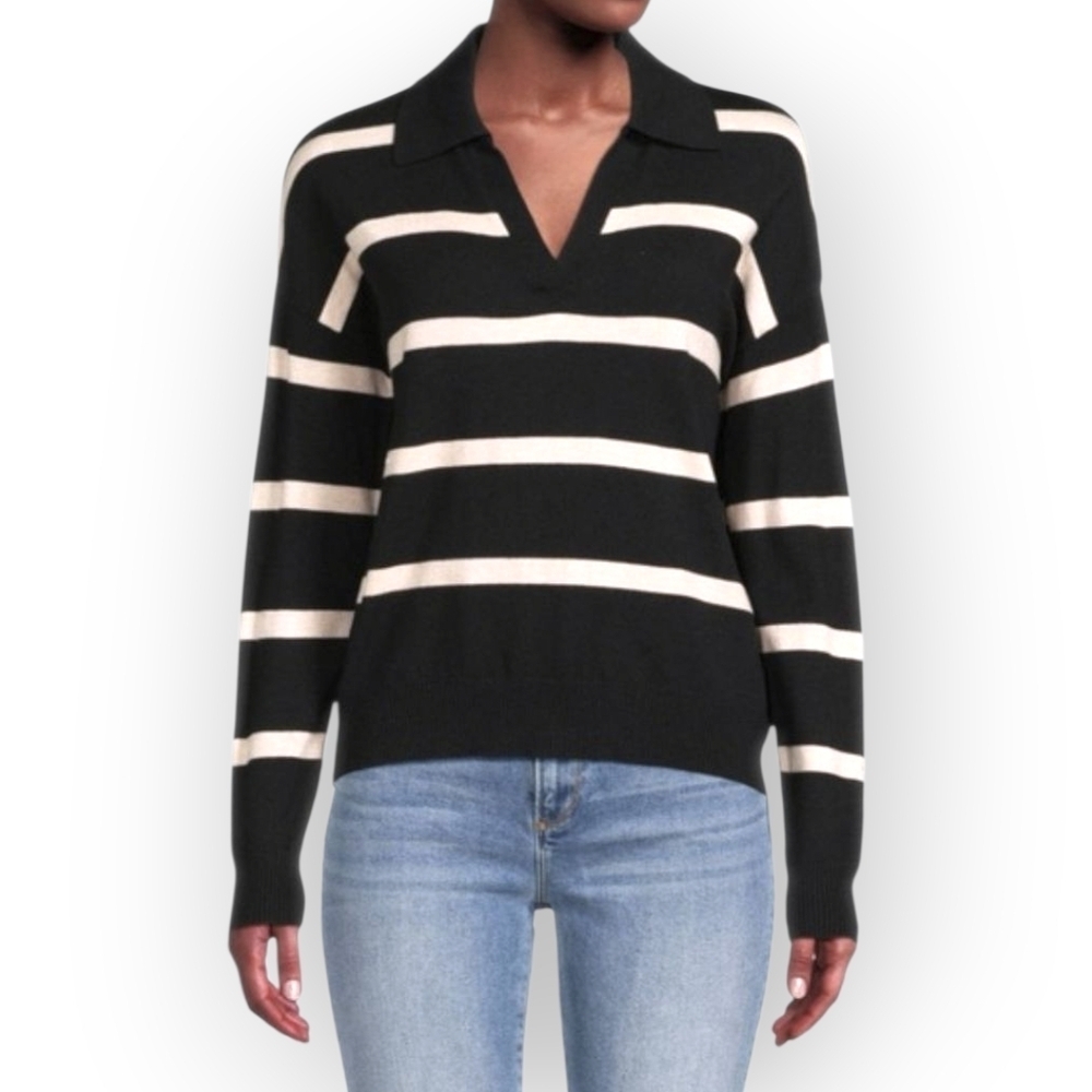 Truth by Republic Black V-Neck Sweater for Women